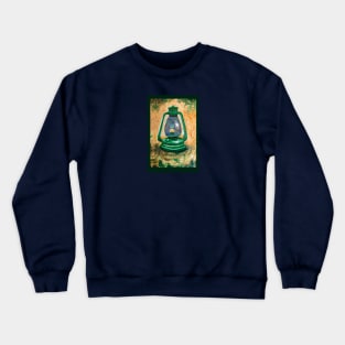 Celestial Camping - green Lantern Crewneck Sweatshirt